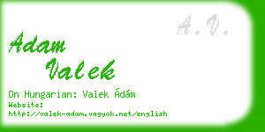 adam valek business card